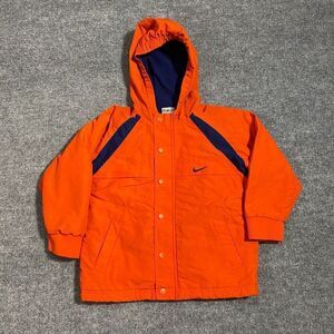 Nike Jacket Boys Size 4 Orange Blue Zip Up Winter Coat